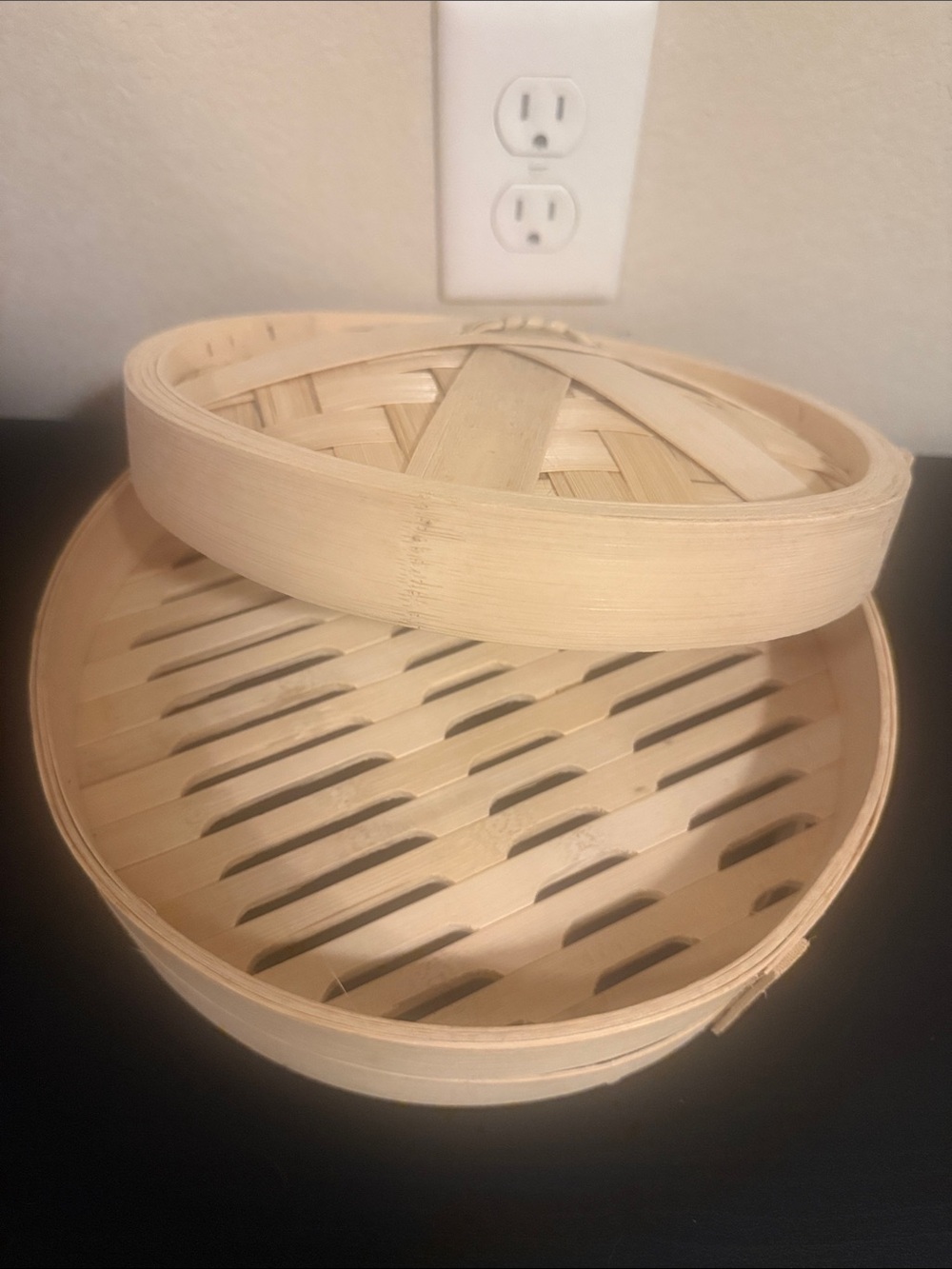 Bamboo Steamer Basket Set in Natural Wood Tone